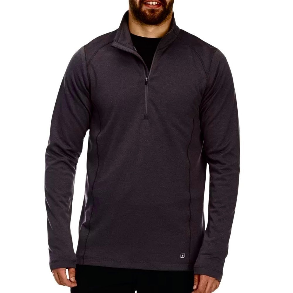 Eastern Mountain Sports Tech Wick Black Quarter Zip Long Sleeve Shirt XL